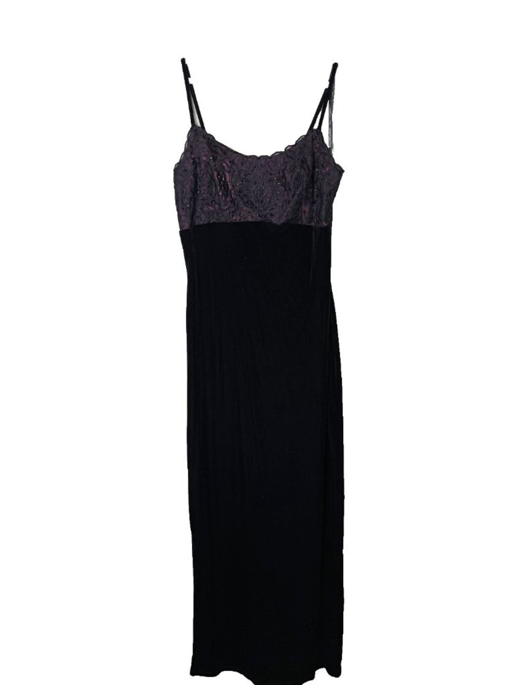 Vintage 90s Jessica McClintock Dress Gown Velvet Lace HOCO Prom Whimsigoth Witch